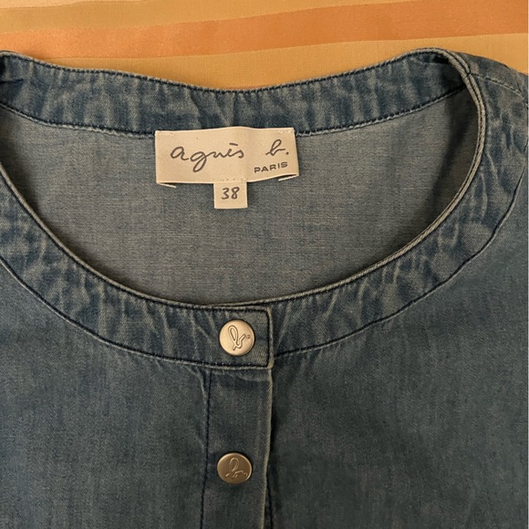 Agnes b. Denim Button Down Shirt - Picture 3 of 5